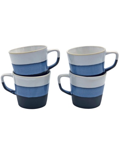 Retro Cappuccino Set Blauw