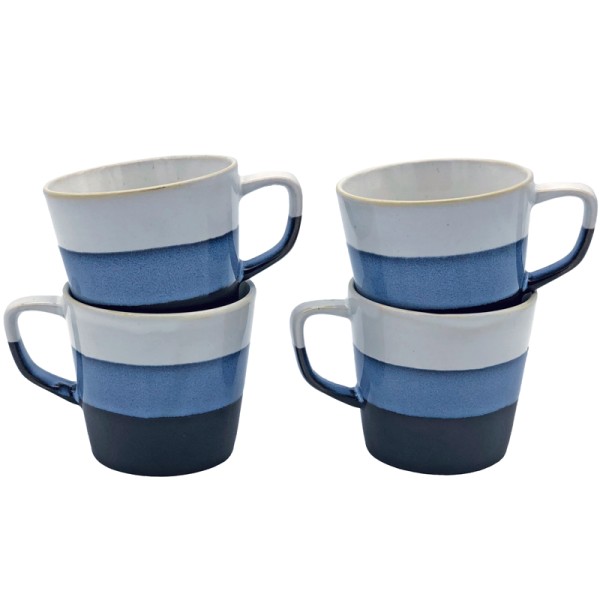 Retro Cappuccino Set Blauw