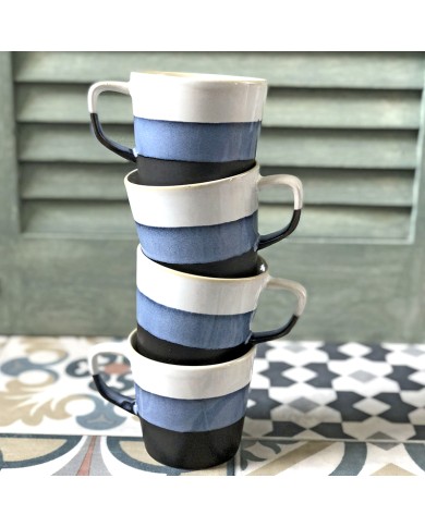 Retro Cappuccino Set Blauw Retro Cappuccino Set Blauw