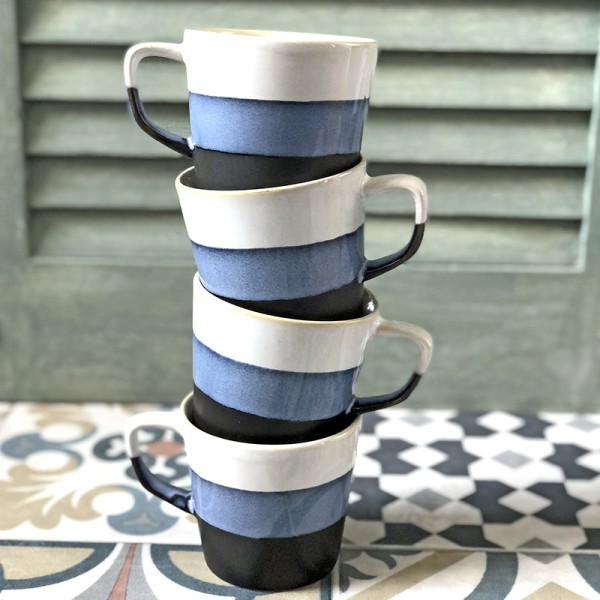 Retro Cappuccino Set Blauw