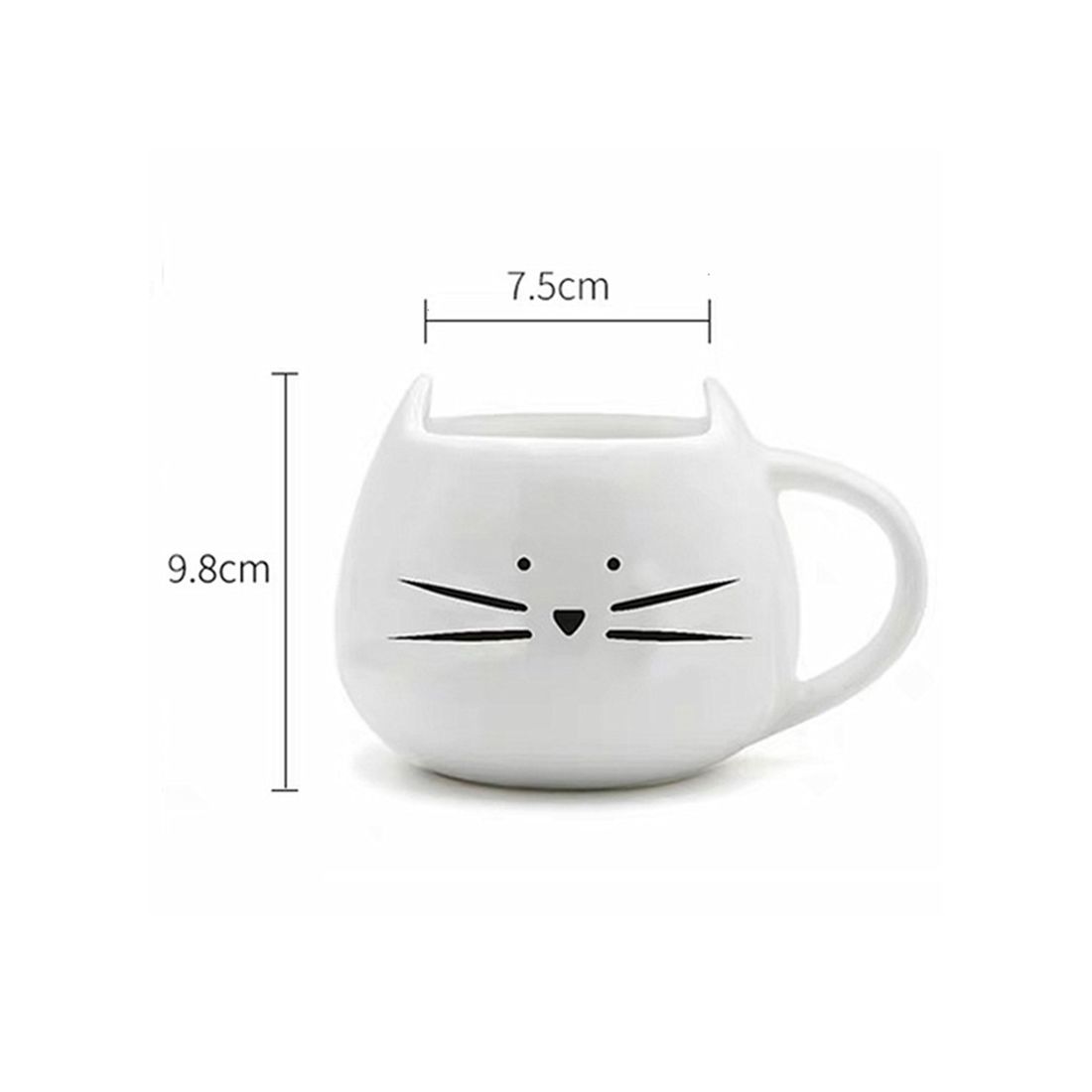 Cat Face Mug White - A must for cat lovers!