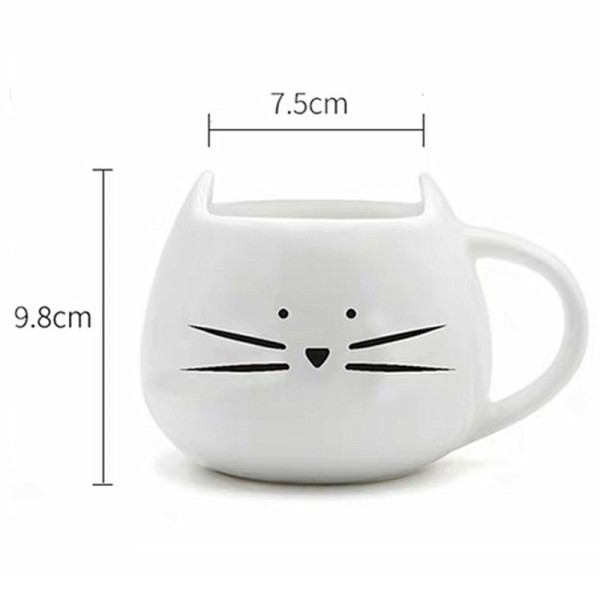 Cat Face Mug White