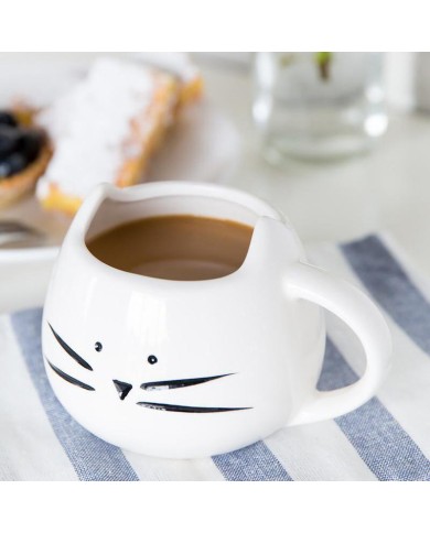 Cat Face Mug White