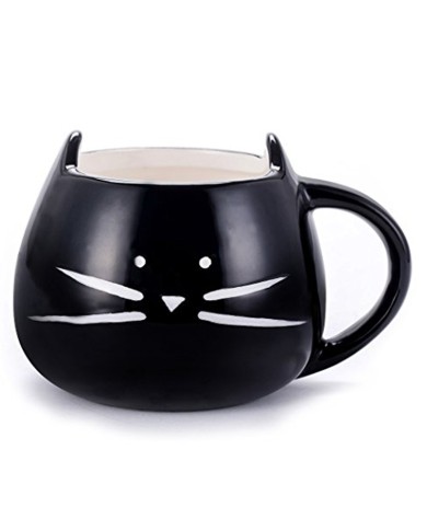 Cat Face Mug Black