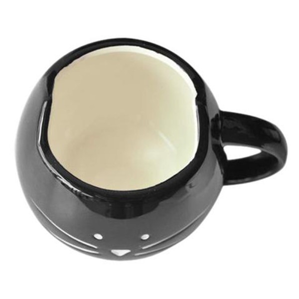 Cat Face Mug Black