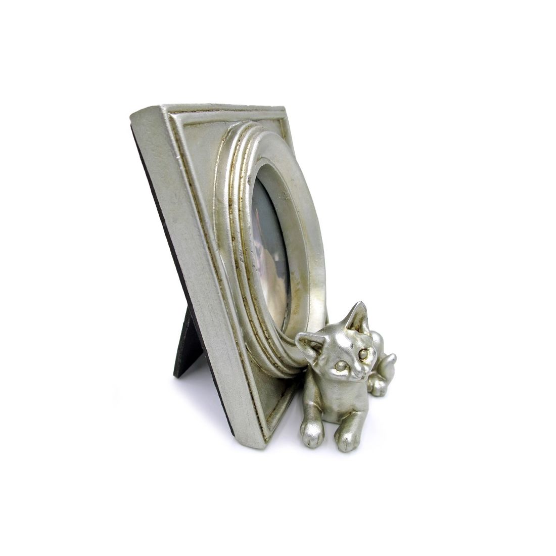 Cat Photo Frame in Silver