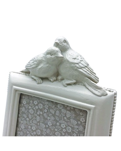 Love Birds Photo Frame in White