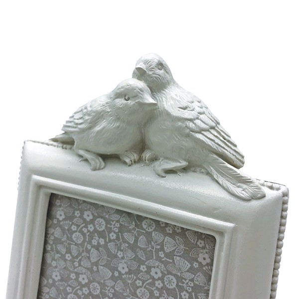 Love Birds Photo Frame in White