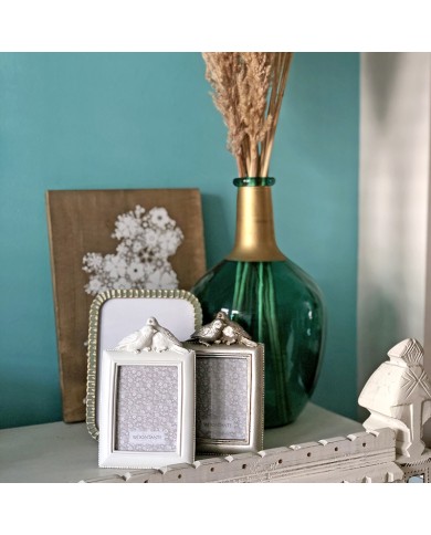 Love Birds Photo Frame in Silver