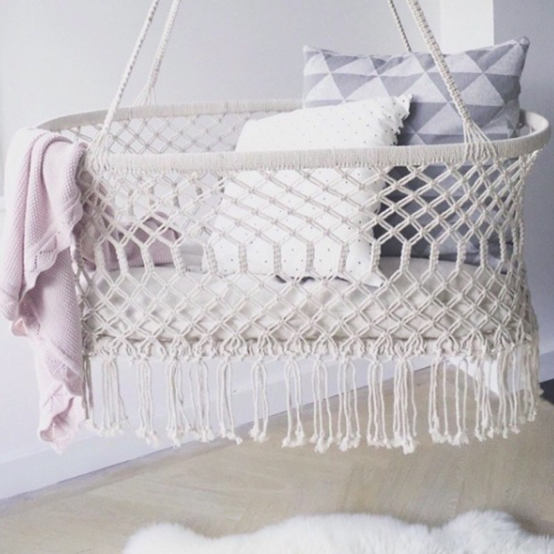 Macrame baby hot sale bassinet