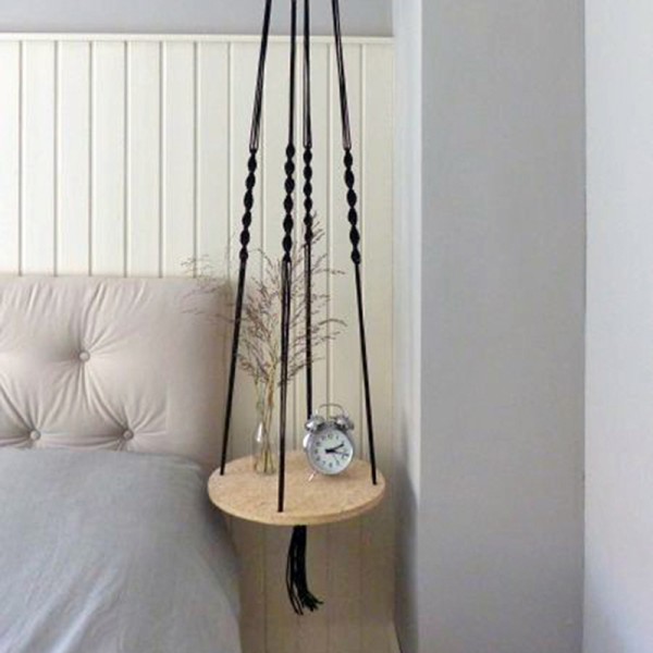 Macramé Hanging Bird Table