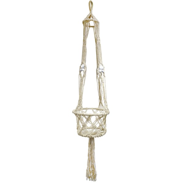 Macramé Plantenhanger Crème