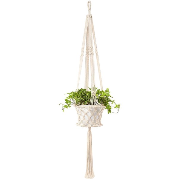 Macramé Plantenhanger Crème