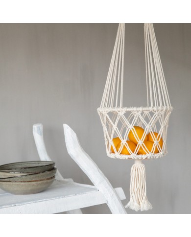 Macramé Plantenhanger Crème Macramé Plantenhanger Crème