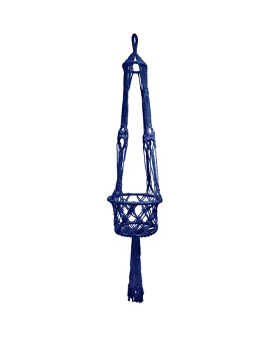 Macramé Plantenhanger Blauw