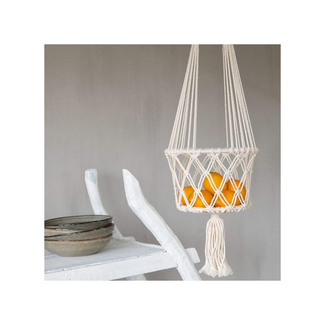 Macramé Plantenhanger Oranje