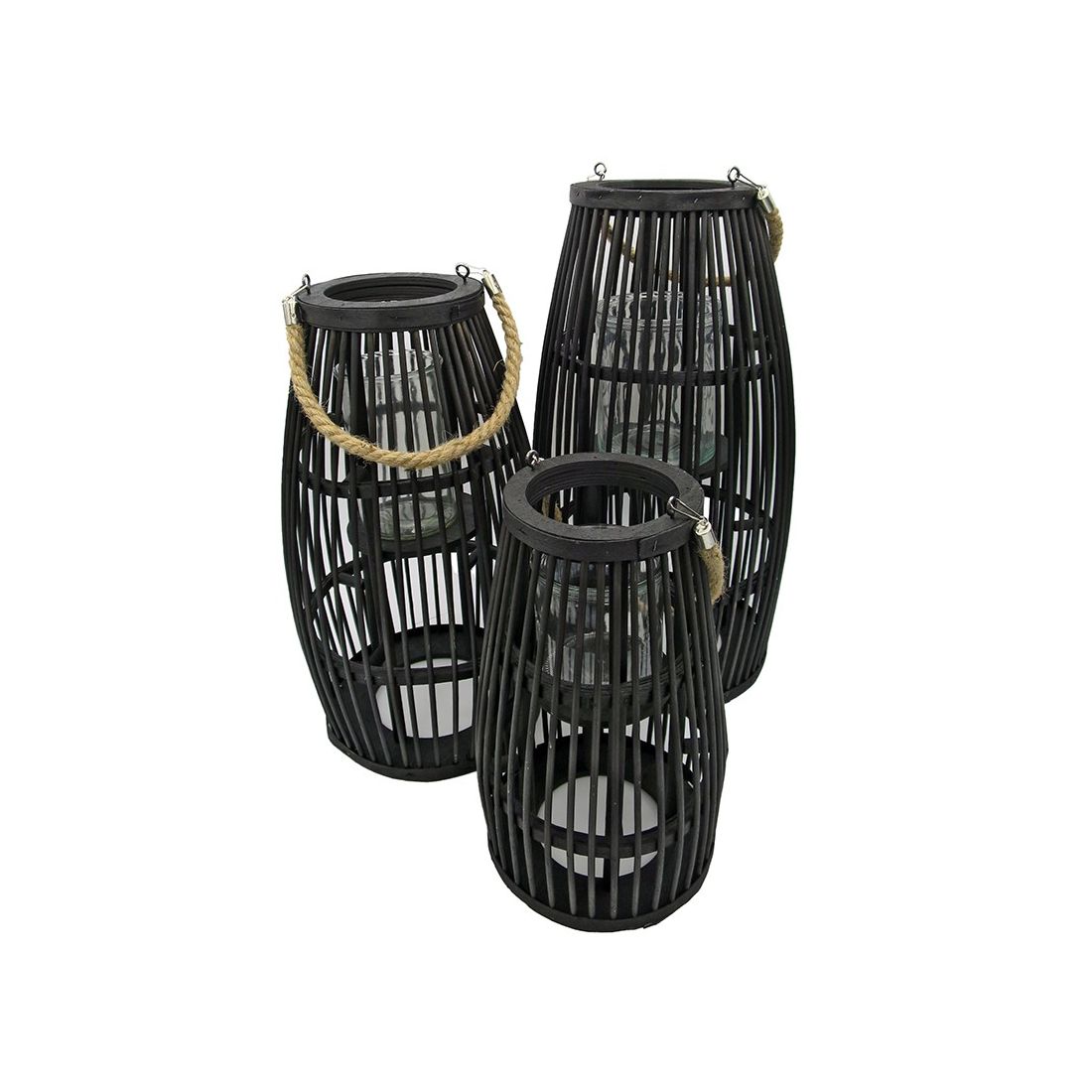 Black Bamboo Lantern