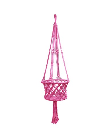 Macramé Plantenhanger Roze