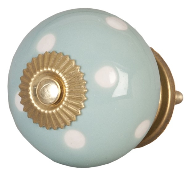 Furniture Knob in Duck-egg Blue