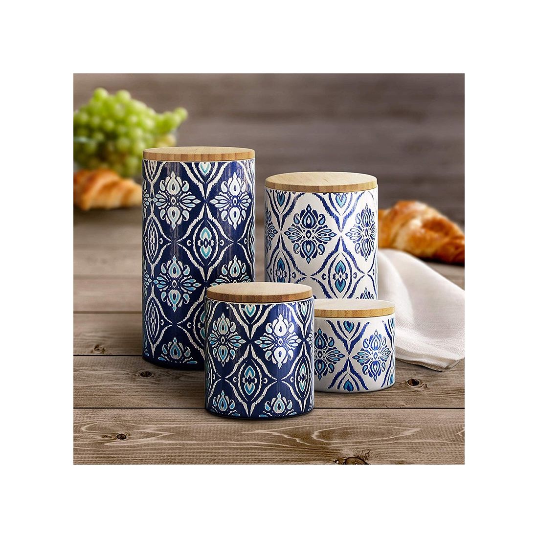 Ceramic Canister Damask Ceramic Canister Damask