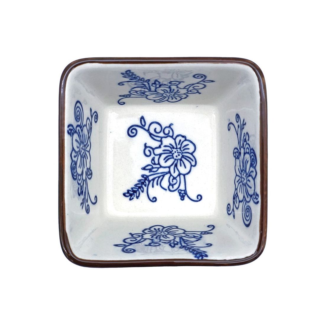 Square Tapas Set - Floral Lace Blue Square Tapas Set - Floral Lace Blue