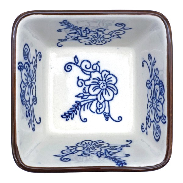 Vierkante Tapas Set - Floral Lace Blue 200ml