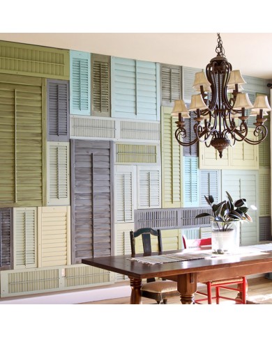 Wooden Panel Shutter - Whitewash Wooden Panel Shutter - Whitewash