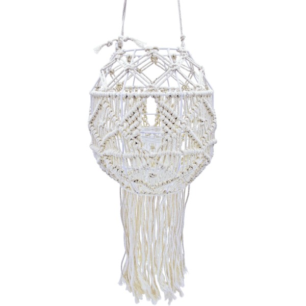 Macramé Hangend Windlicht