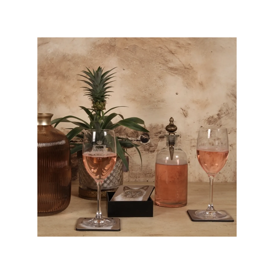 Coasters with Cat Print