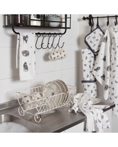 Apron with Grey Cats