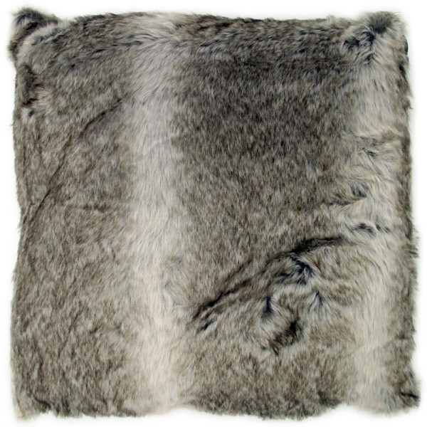 Faux Fur Cushion Alaskan Wolf