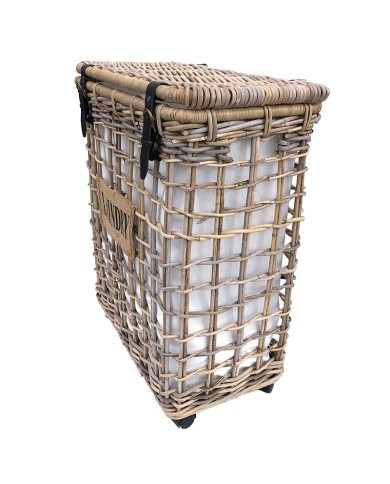 Rattan Laundry Basket on Wheels Rattan Laundry Basket on Wheels