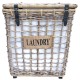 Rattan Laundry Basket on Wheels