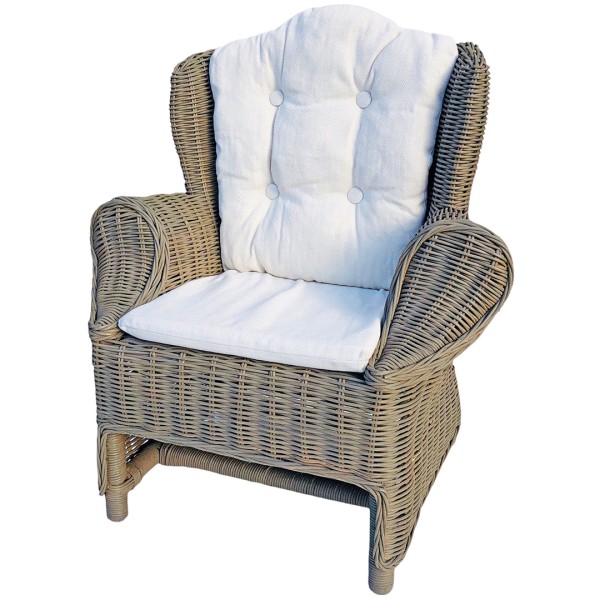 Rattan Childrens Armchair with Cushion