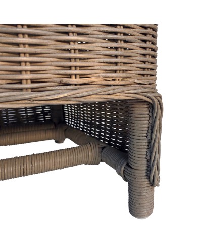 Close up details of the rattan children's armchair's base. Close up details of the rattan children's armchair's base.