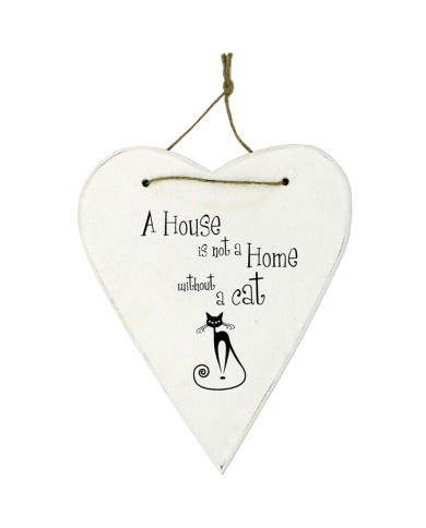 Heart Shaped Cat Plaque