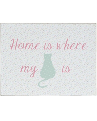 'Home Is Where My Cat Is' Tekstbord