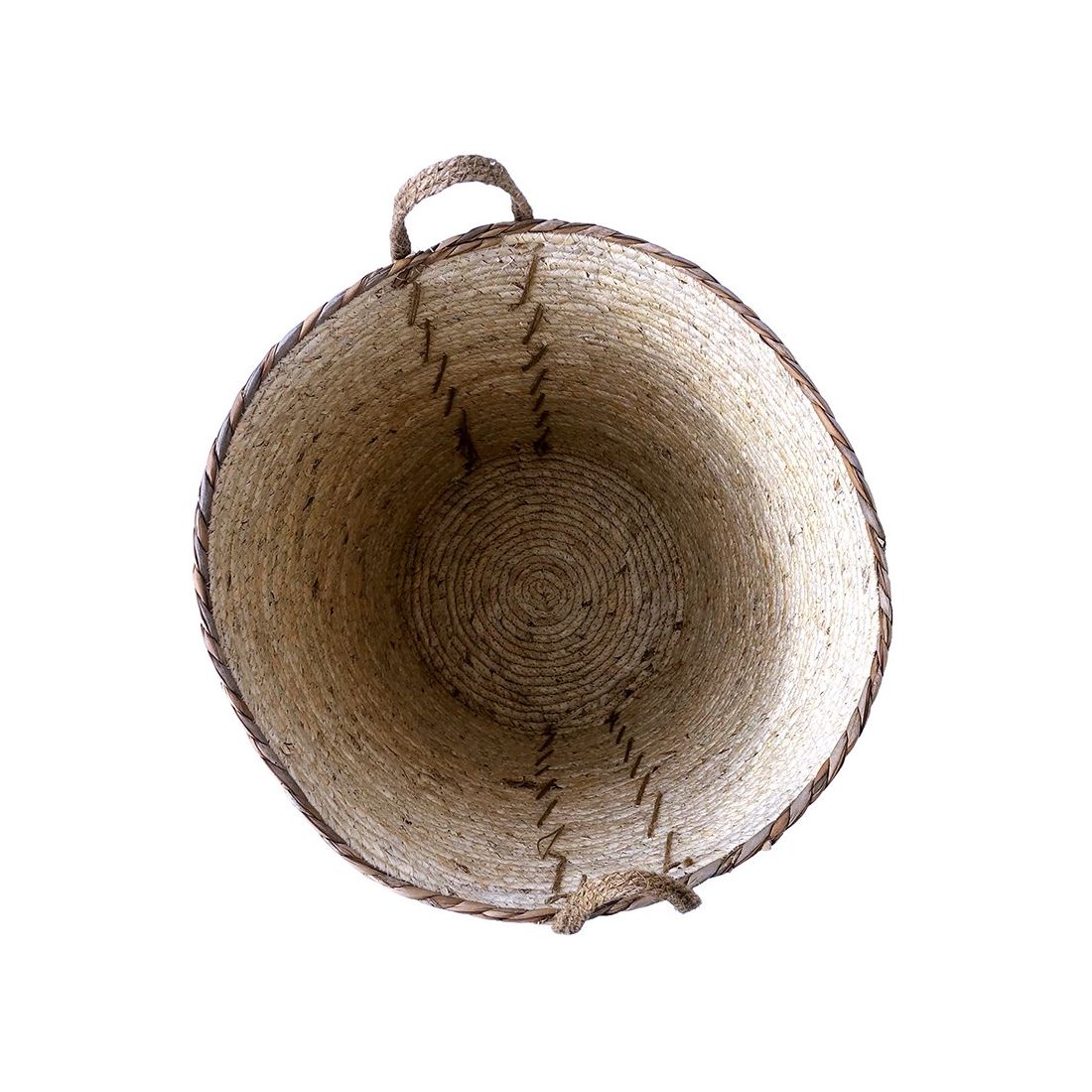 Zeegras Wasmand met Bruine rand Zeegras Wasmand met Bruine rand