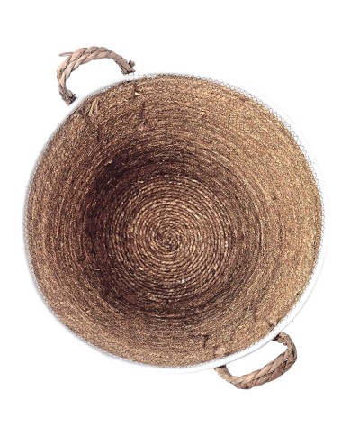 Seagrass Laundry Basket with White Trim Seagrass Laundry Basket with White Trim