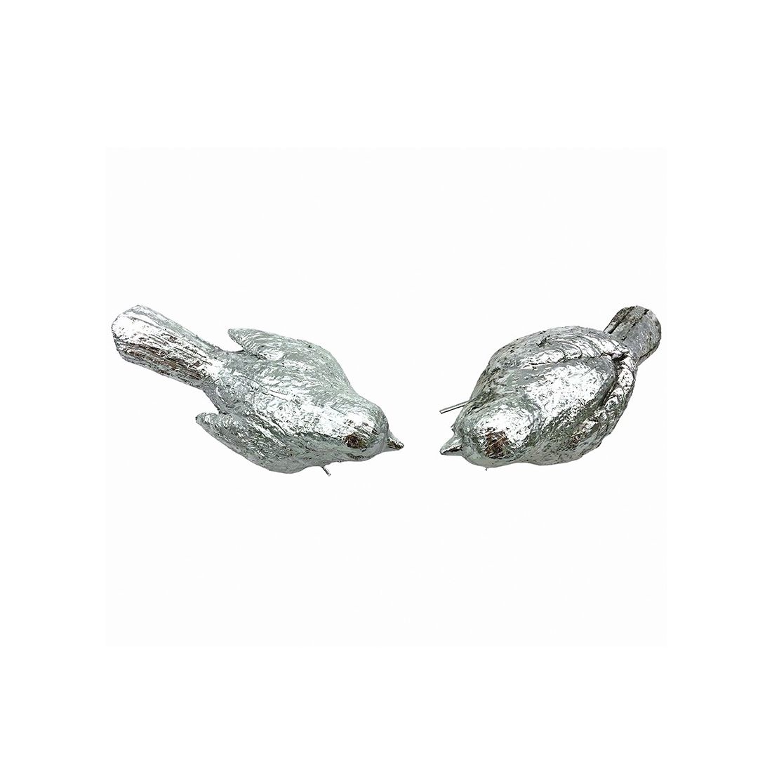 Silver Bird Ornaments Small