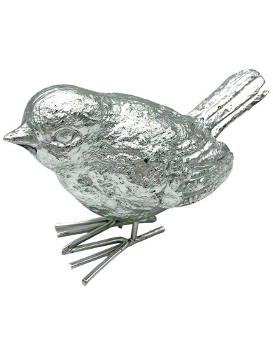 Silver Bird Ornaments Small