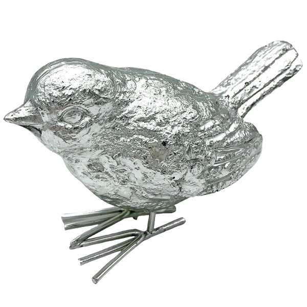 Silver Bird Ornaments Small