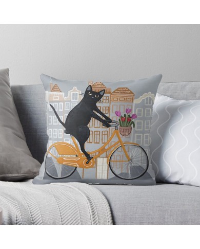 Kussen Amsterdam Kat
