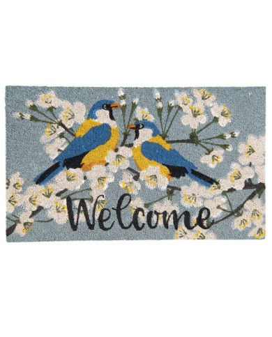 Welcome Doormat with Birds