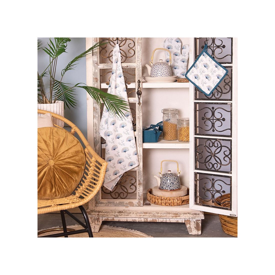 Schort met Pauwen Schort met Pauwen