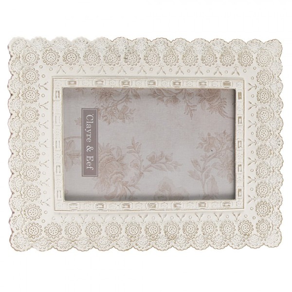 Decorative Photo Frame in White