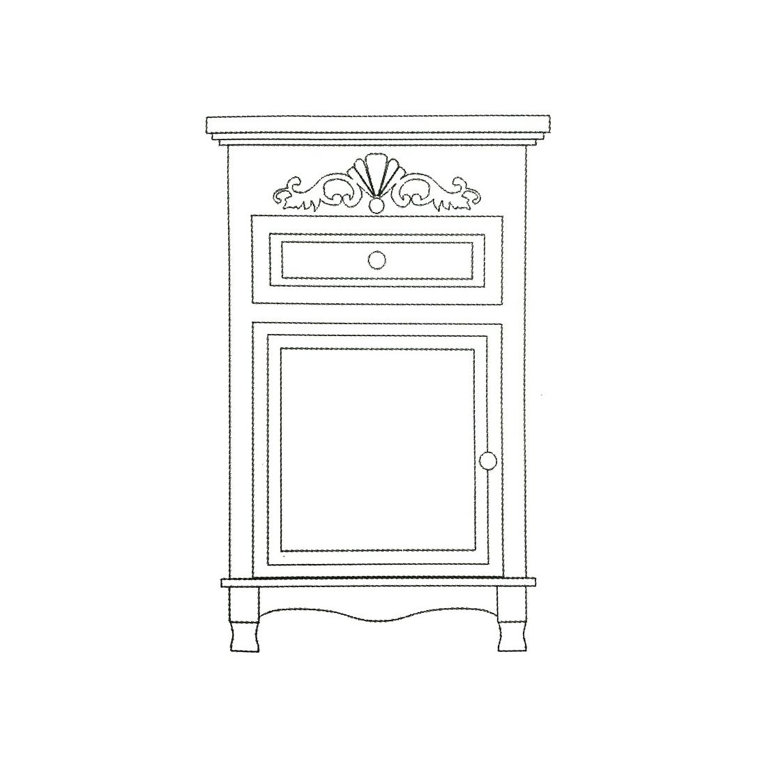 Furniture Appliques Floral Swag