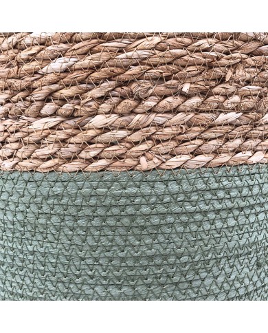 Seagrass Laundry Basket Green Seagrass Laundry Basket Green