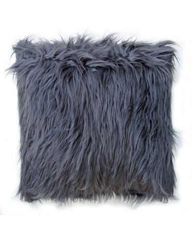 Fluffy Grey Faux Fur Cushion - soft fluffy scatter cushions