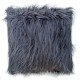 Fluffy Grey Faux Fur Cushion - soft fluffy scatter cushions